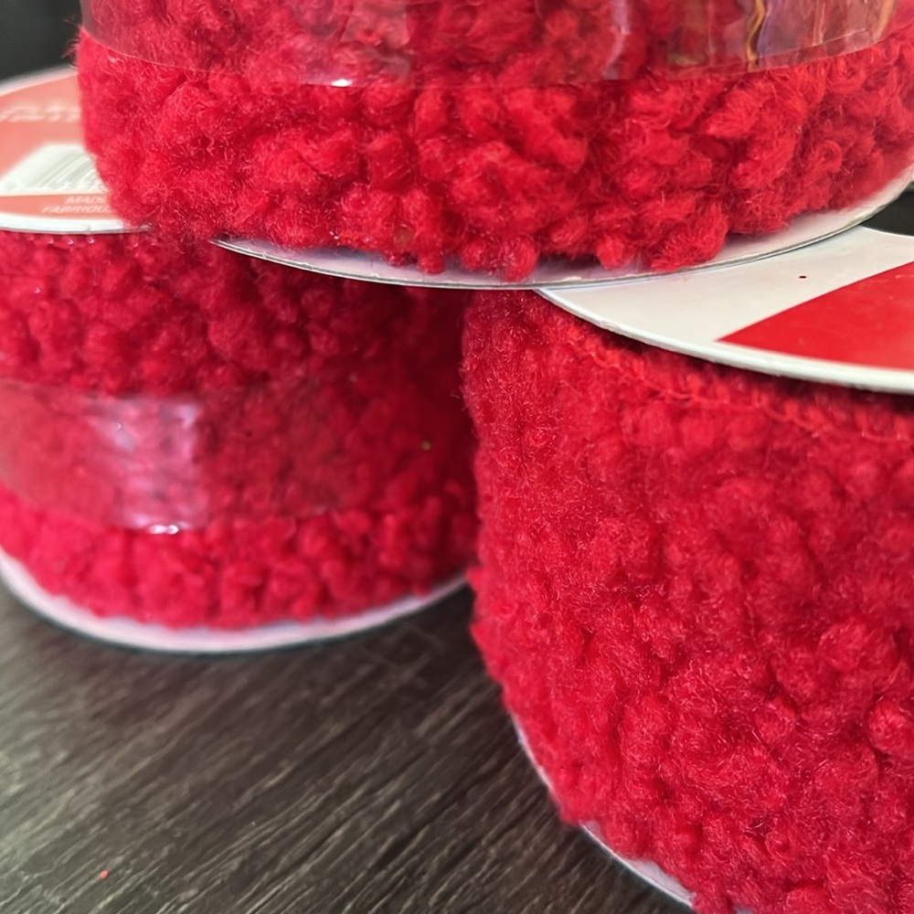 Red Fuzzy Ribbon - Picture 2 of 4